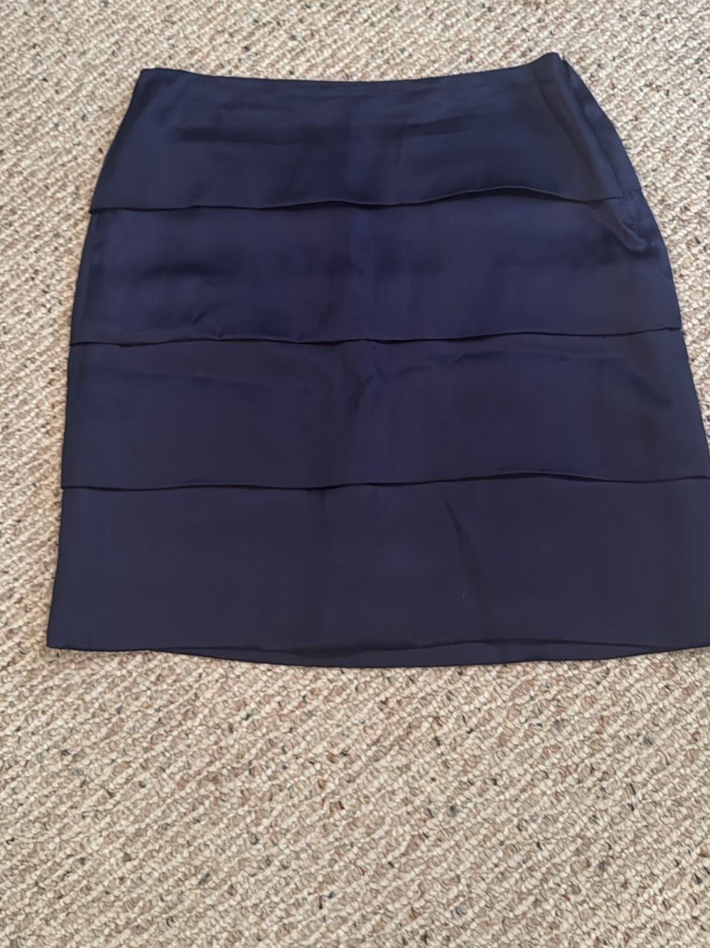 LOFT Navy Tiered Pencil Skirt